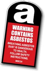 Asbestos Warning Sticker